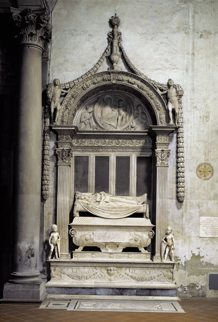 Tomba di Carlo Marsuppini (d.1453) 1453-55 da Desiderio da Settignano