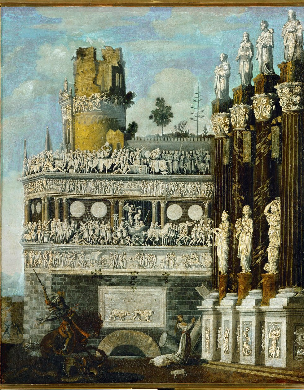 "Architettura immaginaria" (olio su tela) da Desiderio Monsu