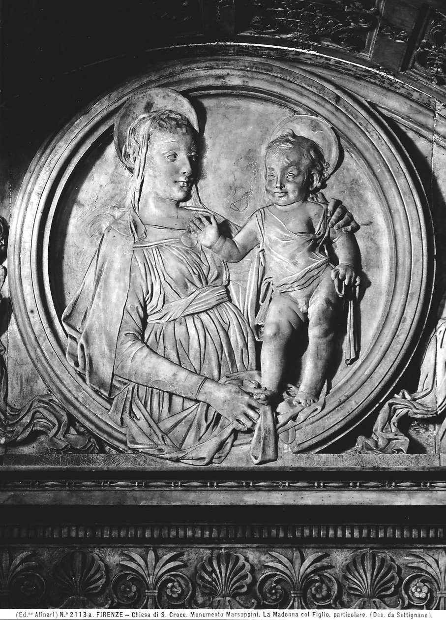 Madonna e Bambino del Monumento a Carlo Marsuppini da Desiderio da Settignano