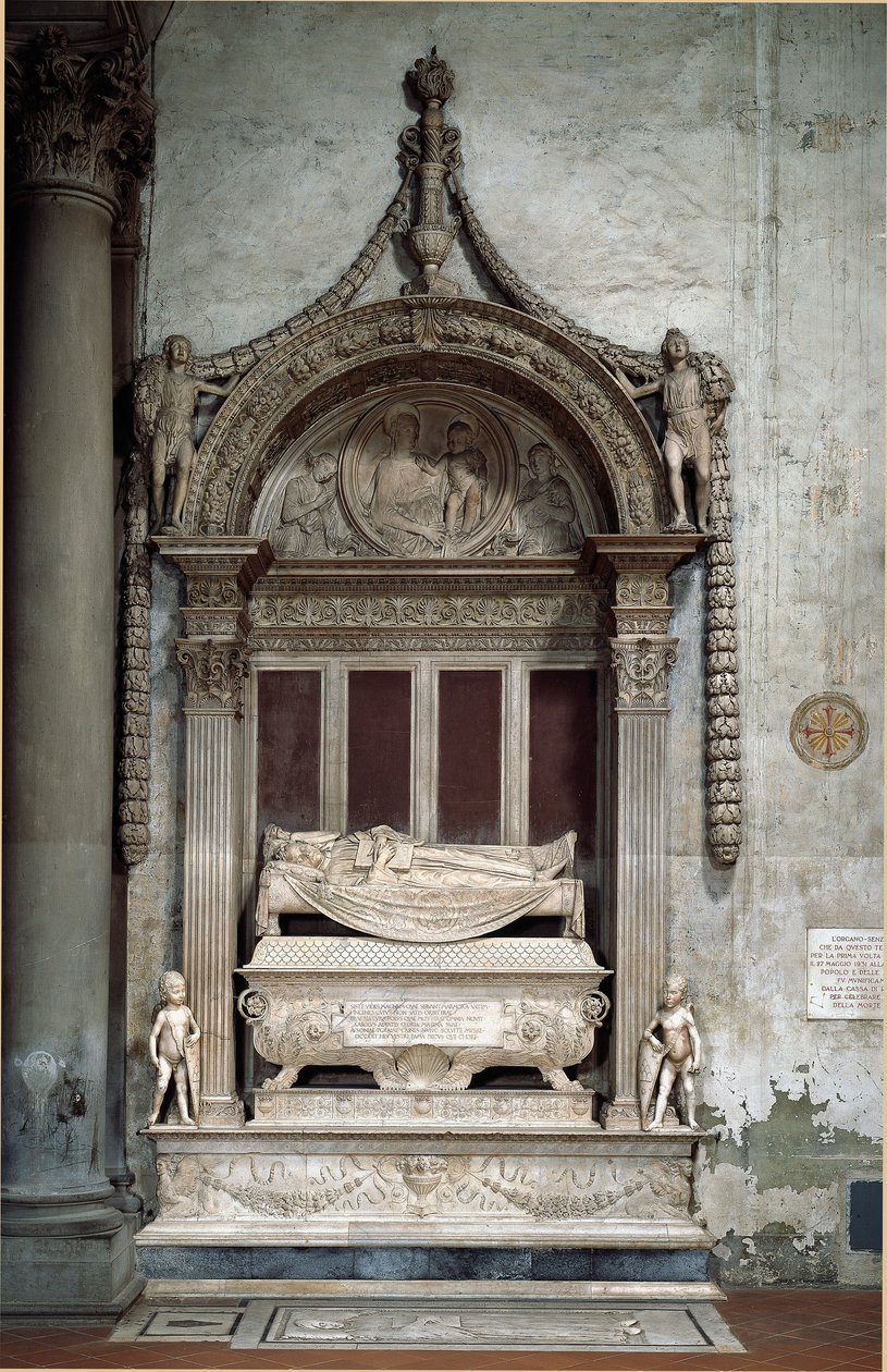 Tomba di Carlo Marsuppini (1399-1453), Cancelliere della Repubblica Fiorentina da Desiderio da Settignano