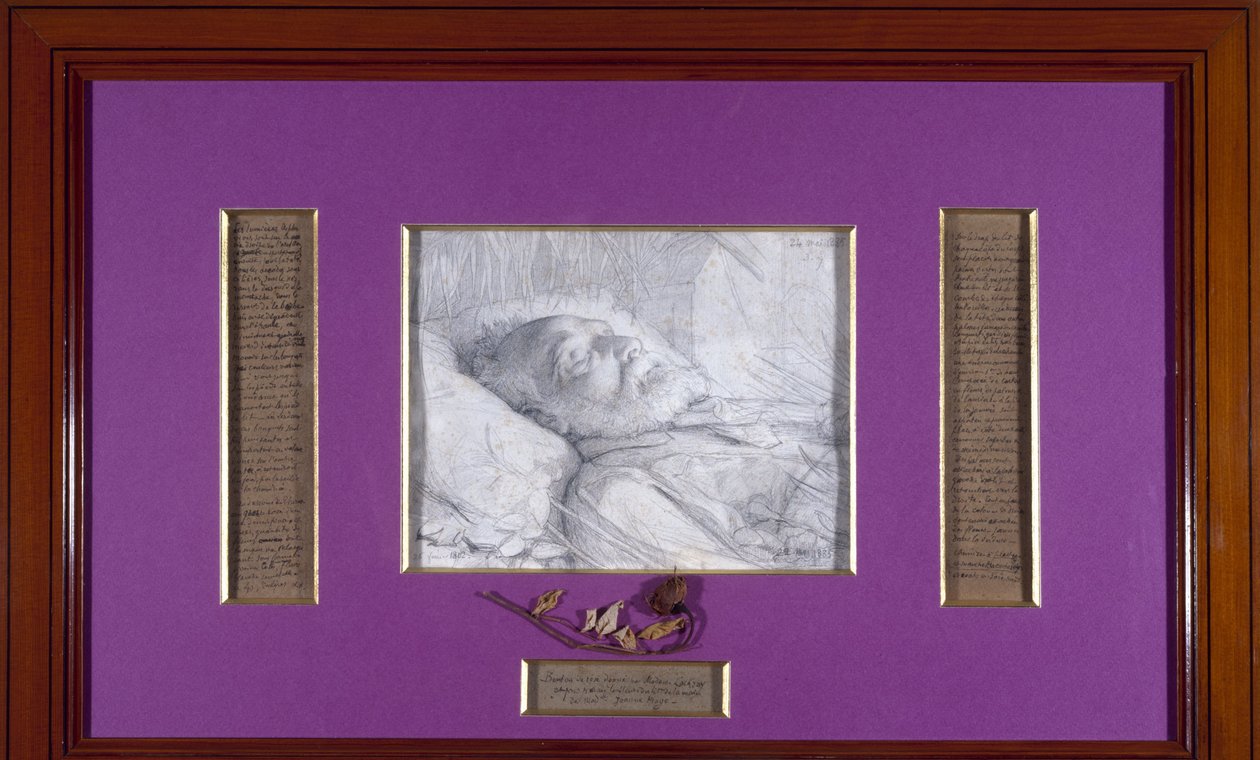 Victor Hugo sul letto di morte, circa 1885 da Desire Francois Laugee