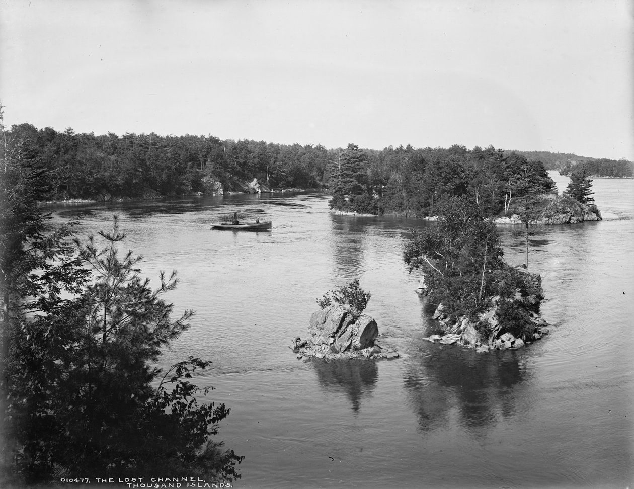 Il canale perduto, Mille Isole, c.1890-1901 da Detroit Publishing Co.
