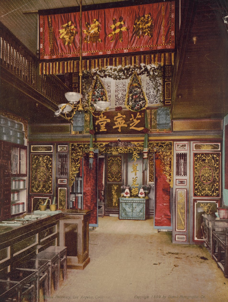 Farmacia cinese, Los Angeles, California da Detroit Photographic Co.