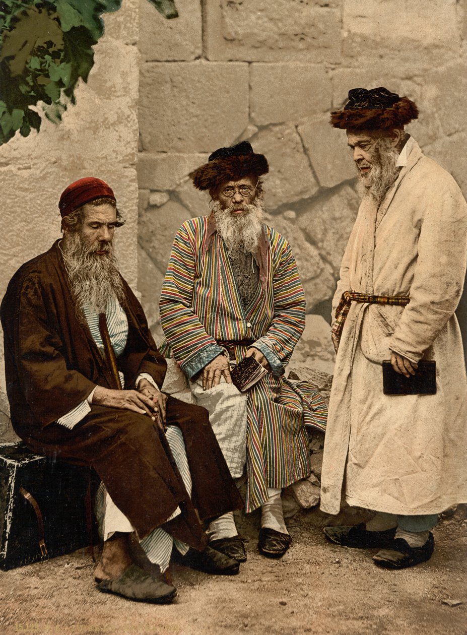 Tipi di ebrei a Gerusalemme, Terra Santa, c.1890-c.1900 da Detroit Photographic Co.