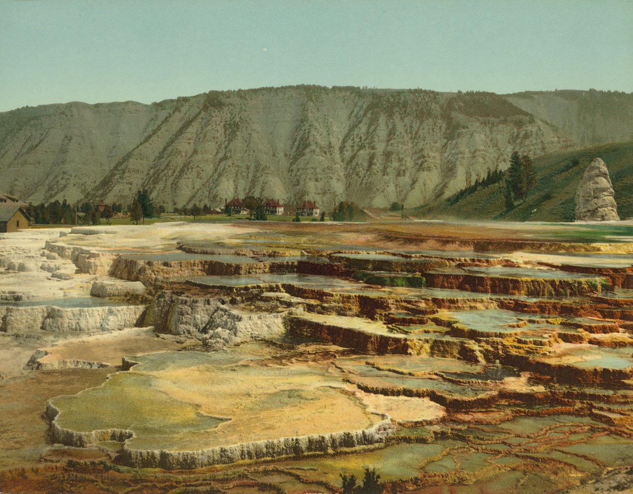Terrazza di Imene, Parco Nazionale di Yellowstone, c.1902 da Detroit Photographic Co.
