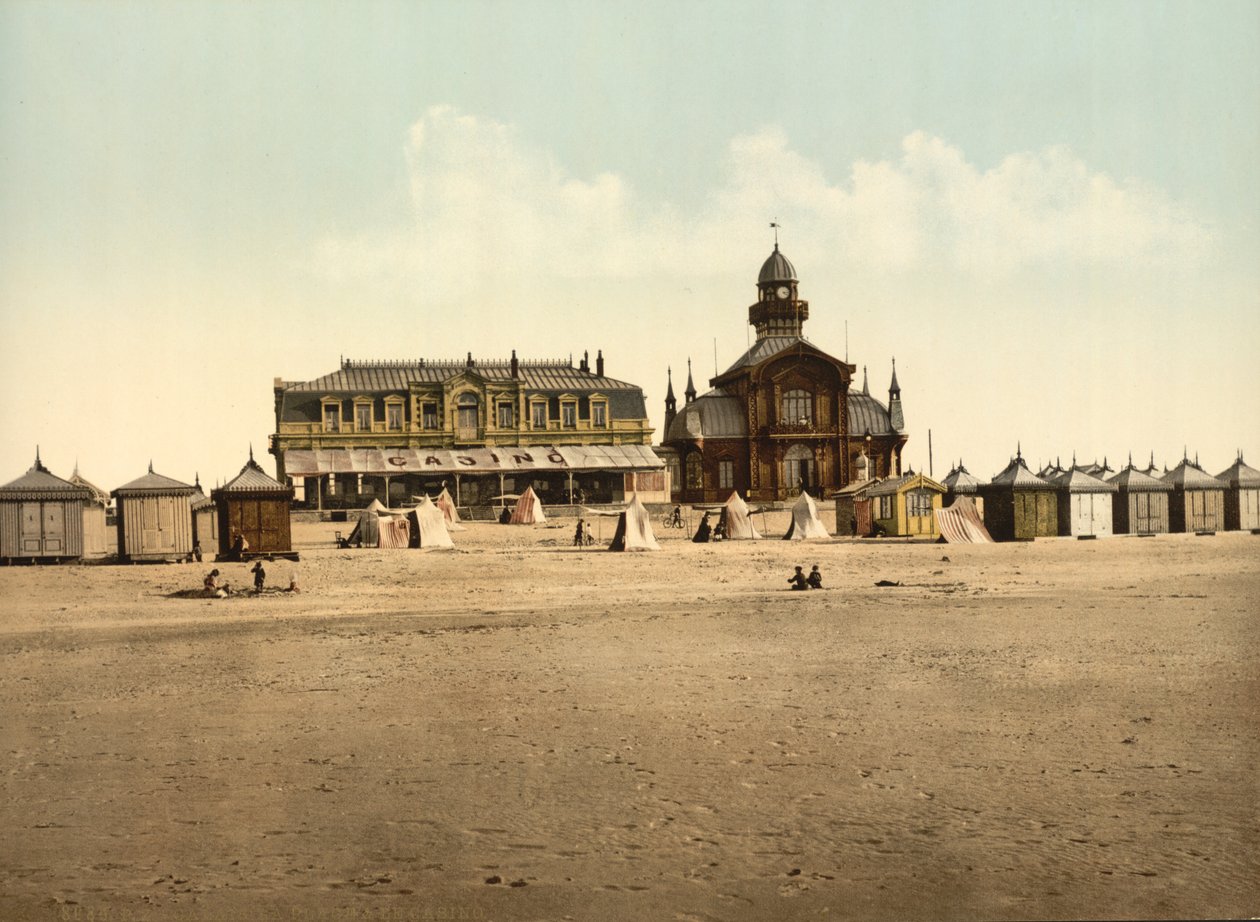 Spiaggia e Casinò, Calais, Francia, c.1900 da Detroit Publishing Co.
