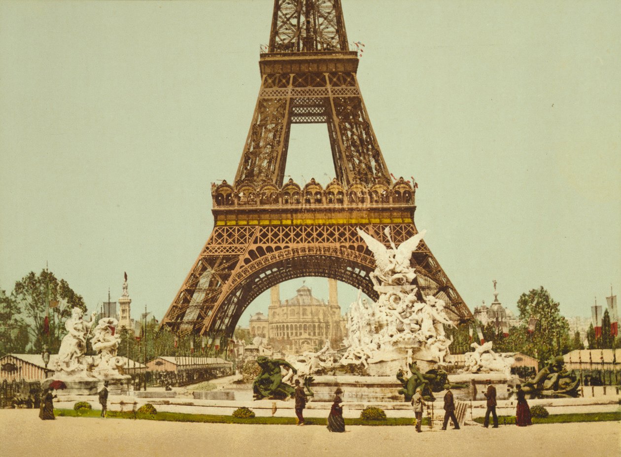 Torre Eiffel e fontana, Esposizione Universale, Parigi, Francia da Detroit Publishing Co.