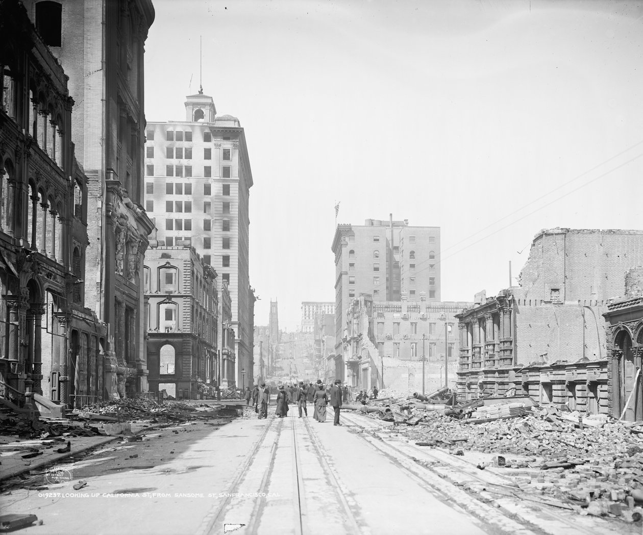 Guardando su California Street da Sansome Street, San Francisco da Detroit Publishing Co.