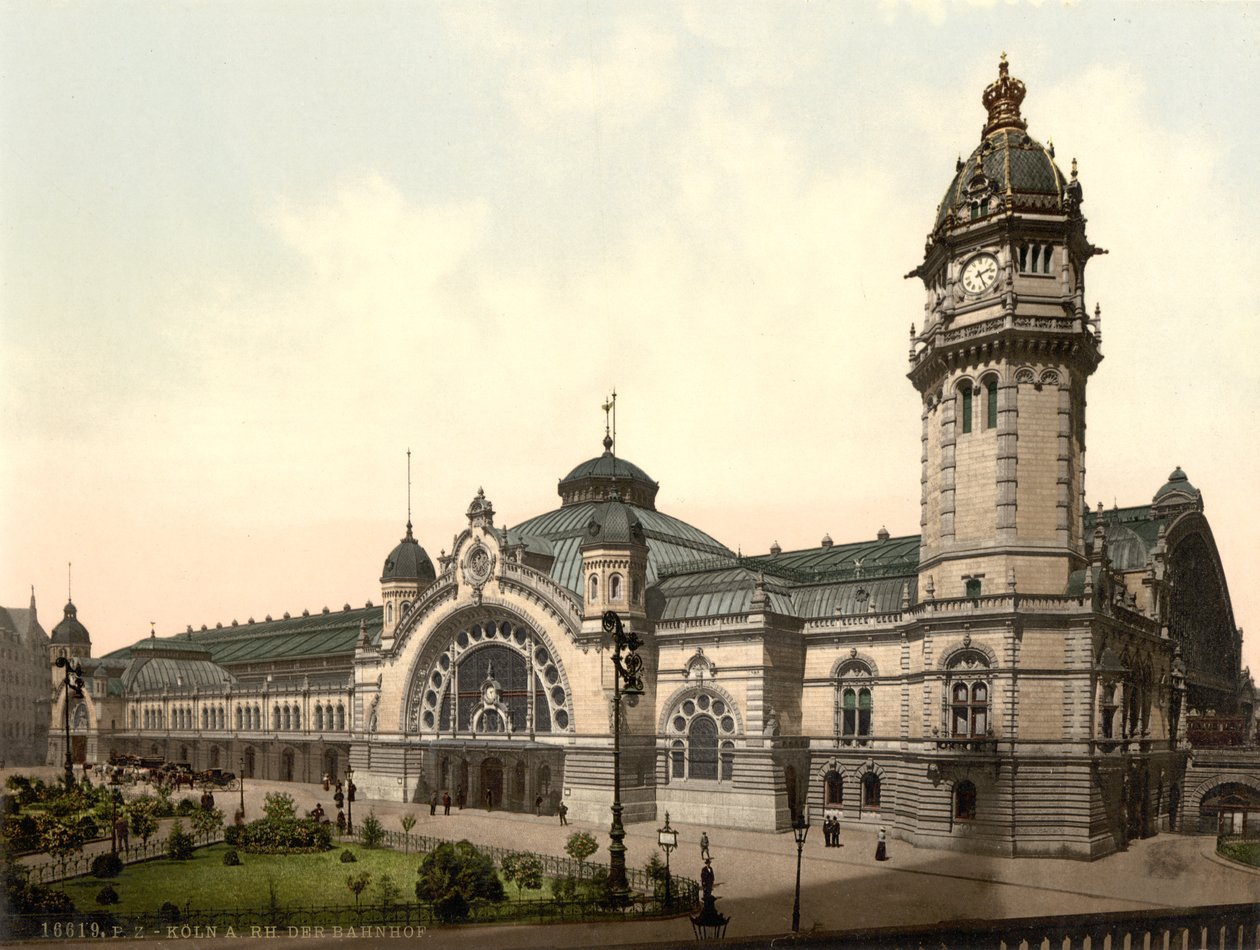 Stazione ferroviaria, Colonia, Germania, c.1900 da Detroit Publishing Co.