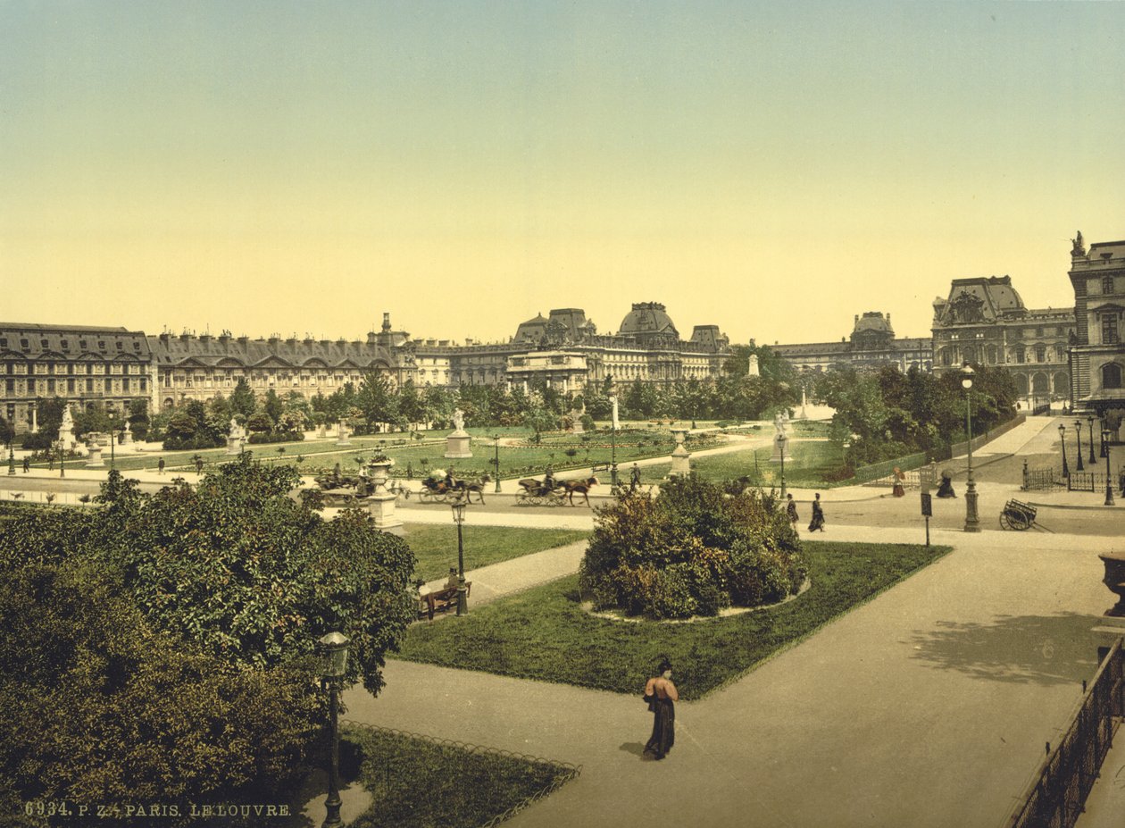 Il Louvre, Parigi, c.1890-1900 da Detroit Publishing Co.