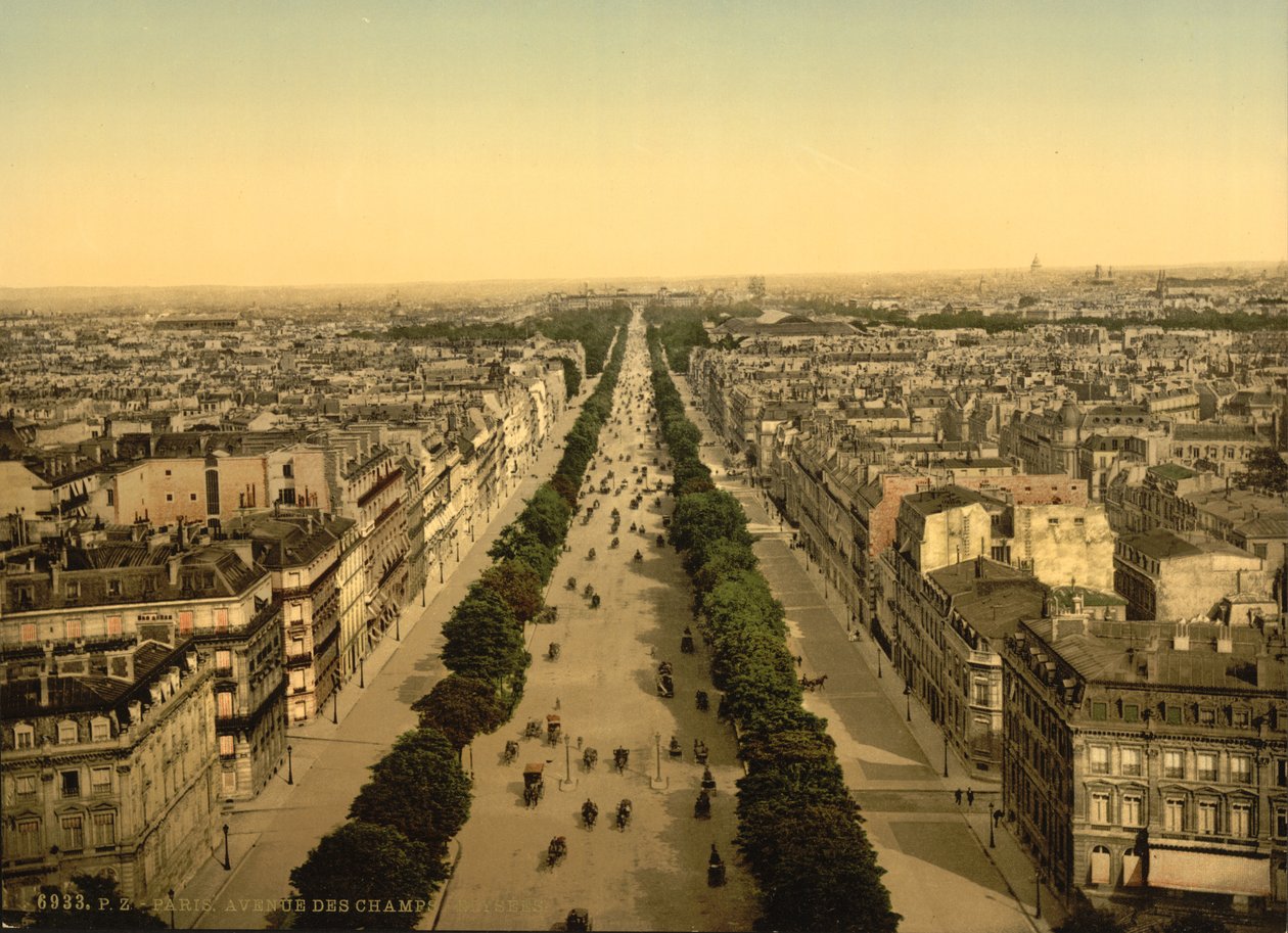 Avenue des Champs-Élysées, Parigi, c.1890-1900 da Detroit Publishing Co.