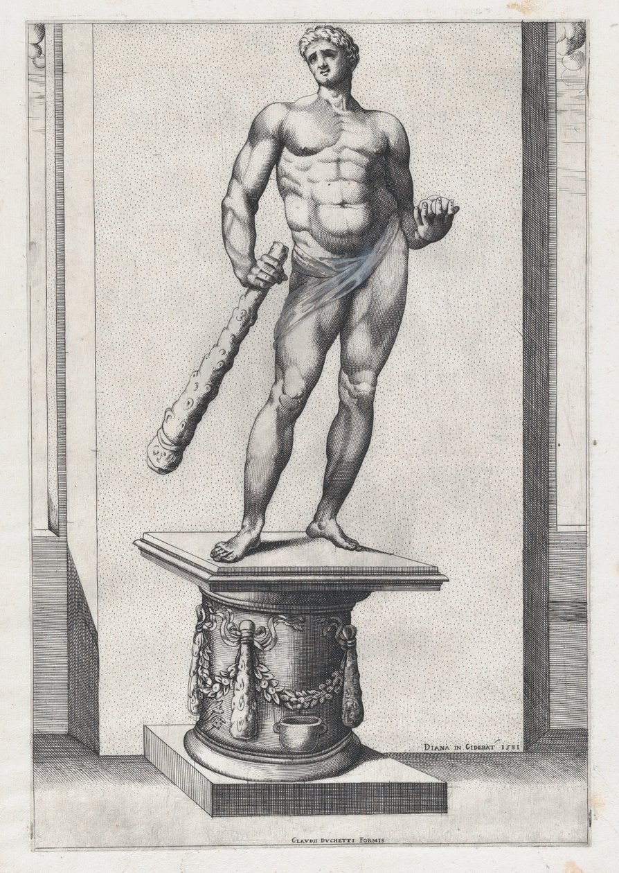 Speculum Romanae Magnificentiae: Ercole con le mele delle Esperidi, 1581 da Diana Mantuana