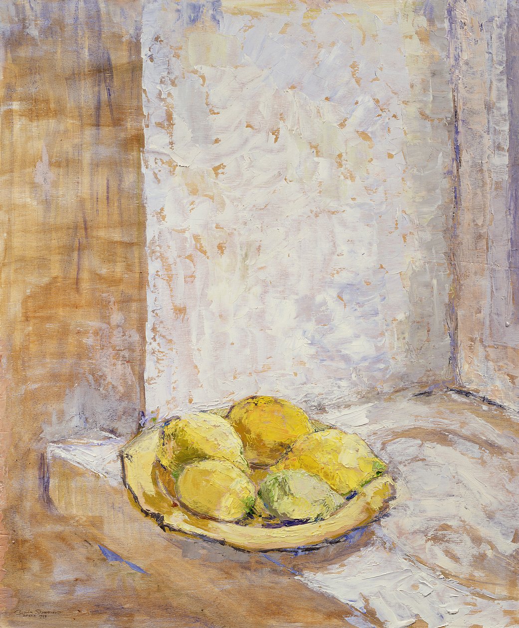Limoni sul davanzale, 1993 da Diana Schofield