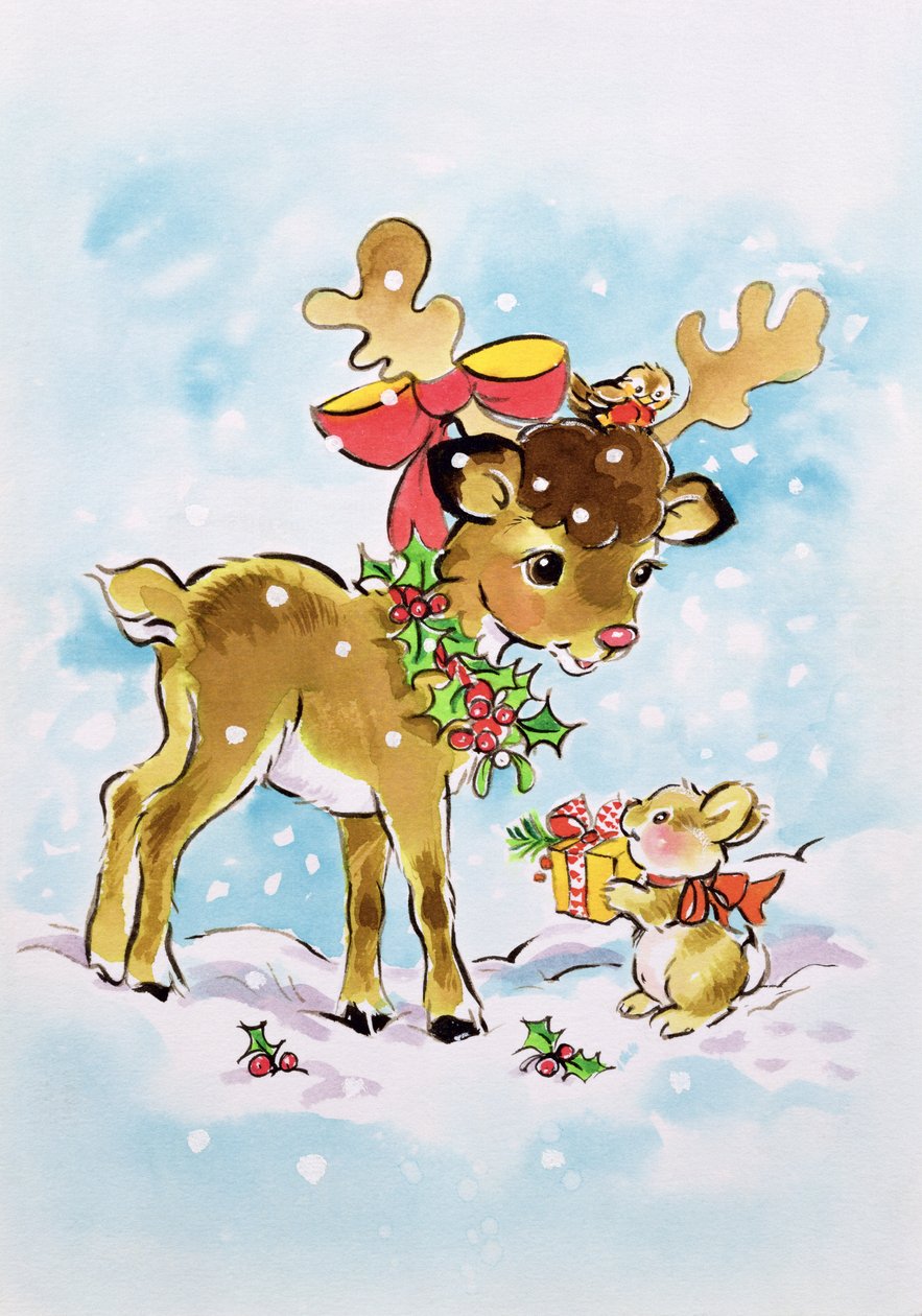 Renna e coniglio di Natale da Diane Matthes