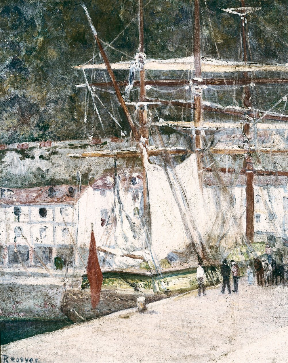 Vista del porto di San Sebastian in Spagna da Diario or Dario de Regoyos y Valdes