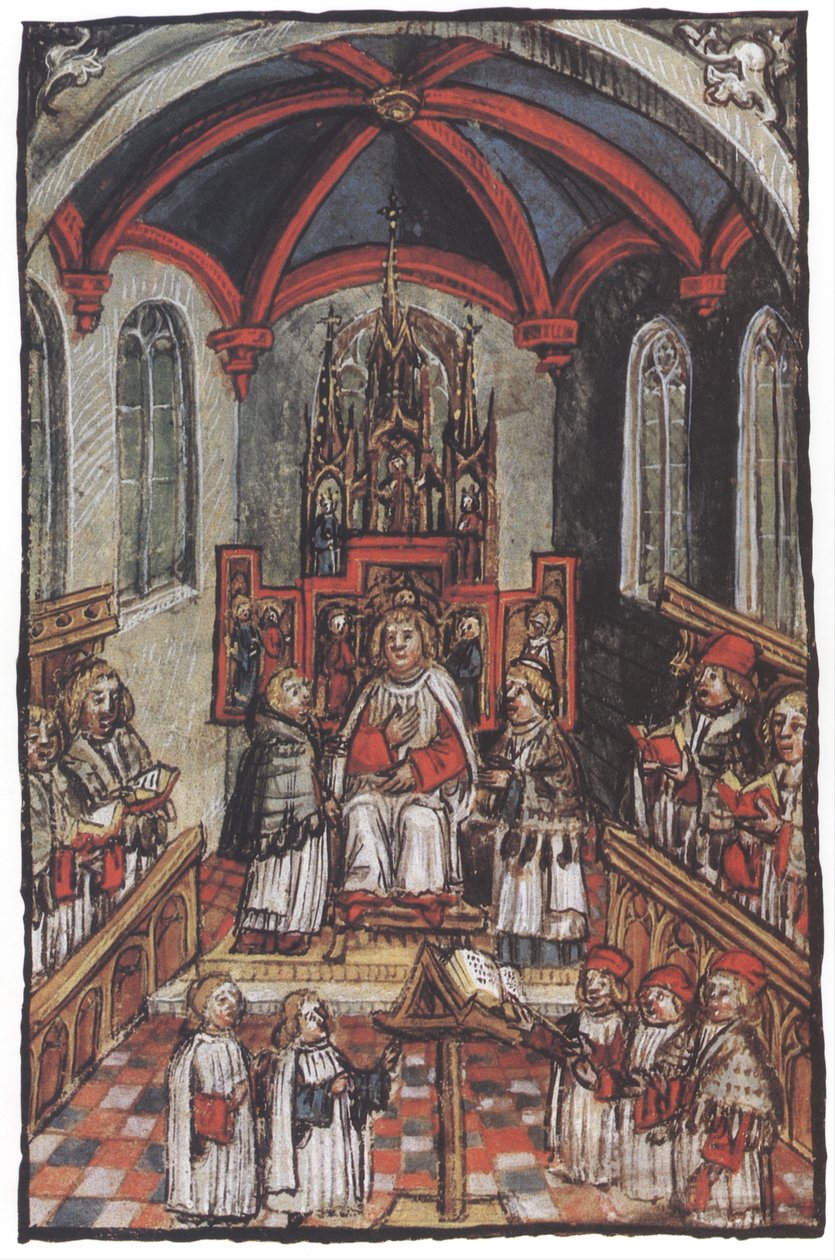 Controversia del vescovado di Costanza del 1474 da Diebold Schilling the Younger