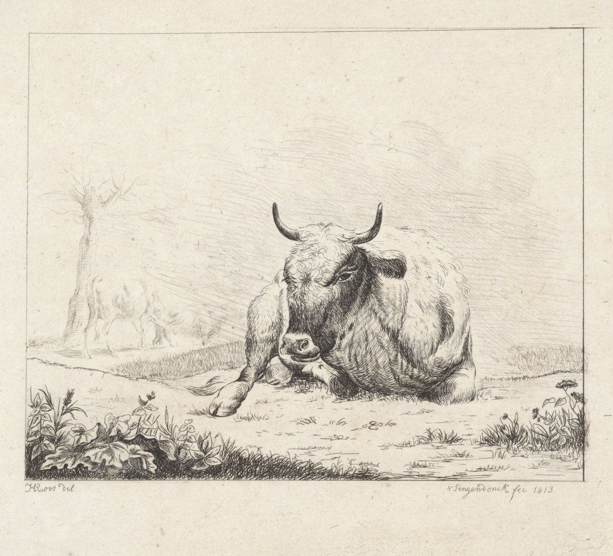 Mucca sdraiata da Diederik Jan Singendonck