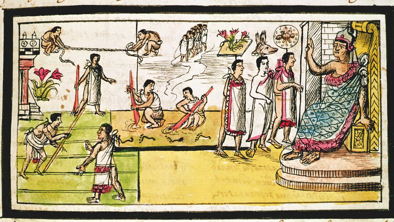 Costruzione di Tenochtitlan, 1579 da Diego Duran