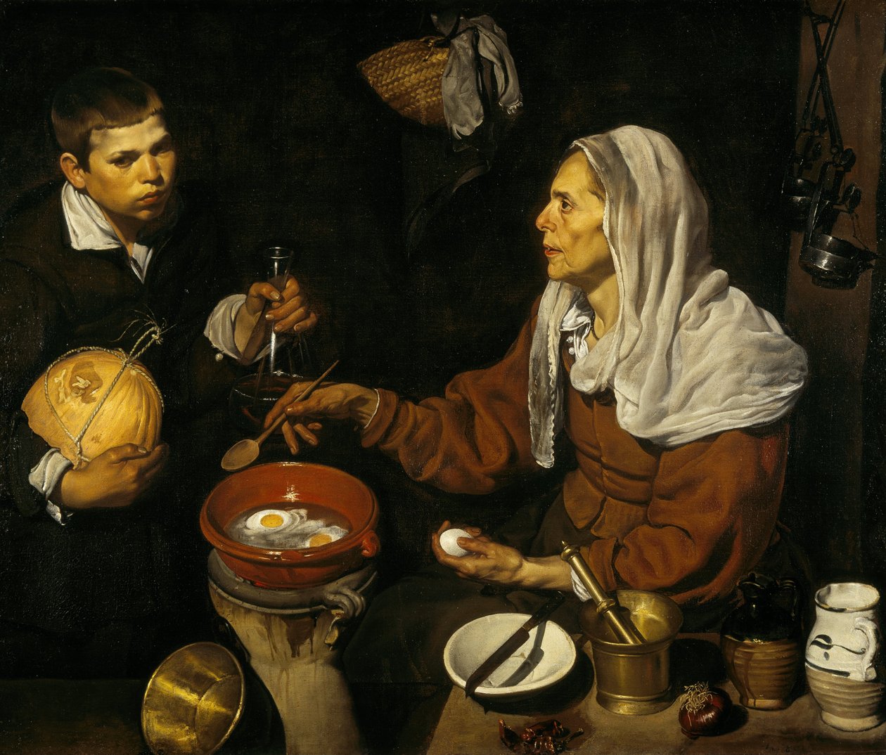 Una vecchia che cucina uova da Diego Velázquez