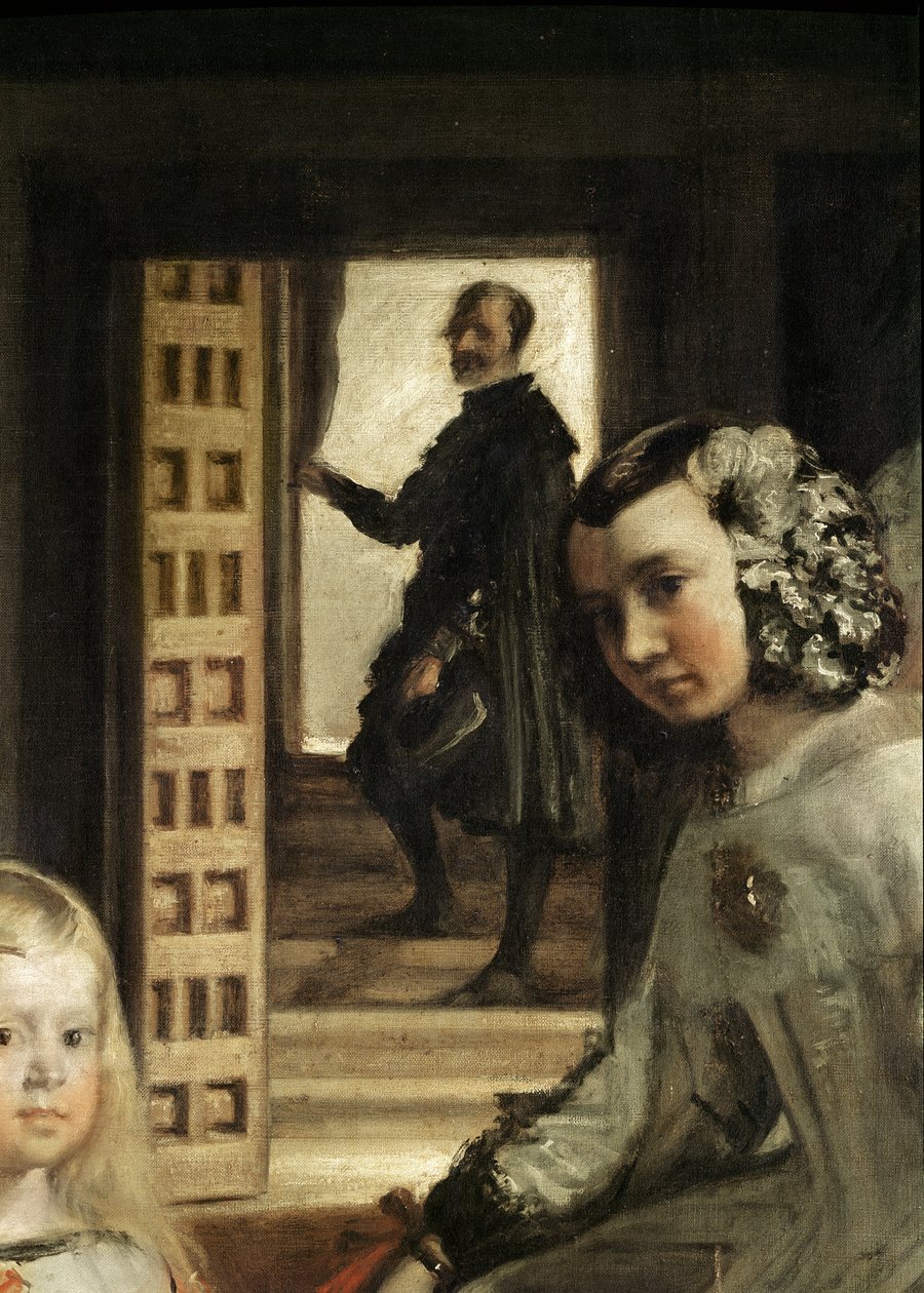 Dettaglio dello sfondo di Las Meninas, o La famiglia di Filippo IV, c.1656 (dettaglio) da Diego Velázquez