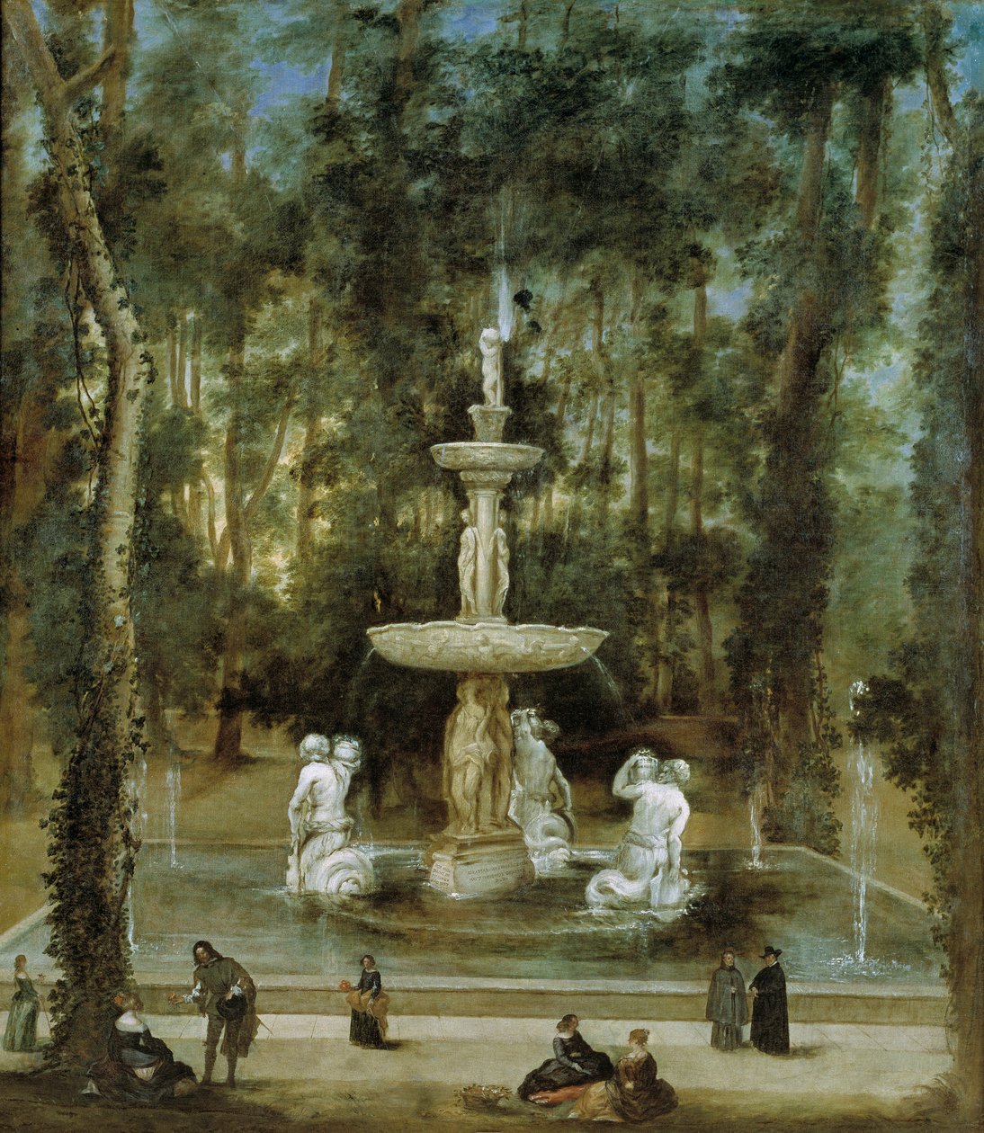 La fontana dei Tritoni nel giardino dell