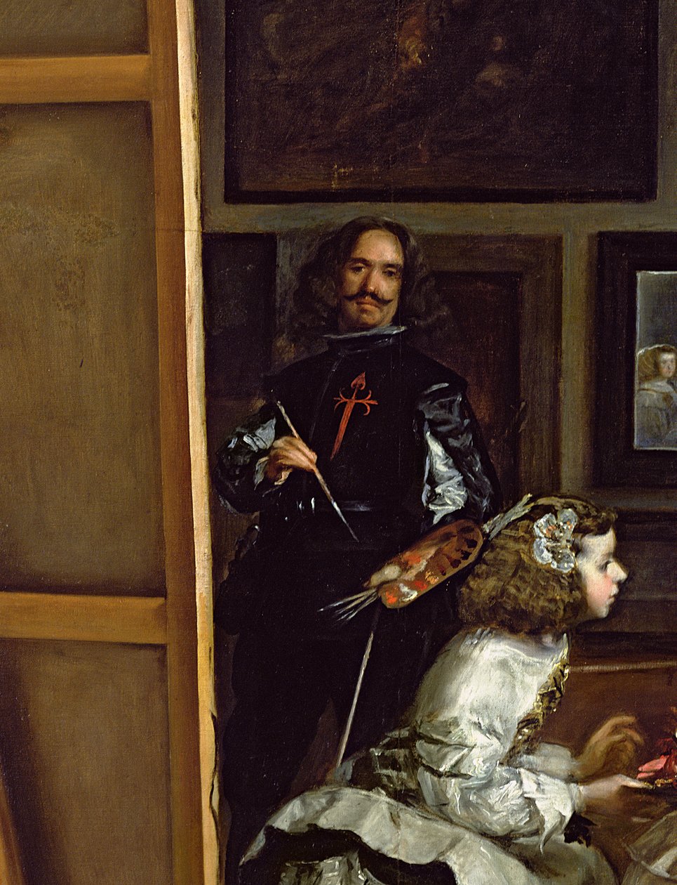 Las Meninas o La famiglia di Filippo IV, c.1656 (dettaglio) da Diego Velázquez