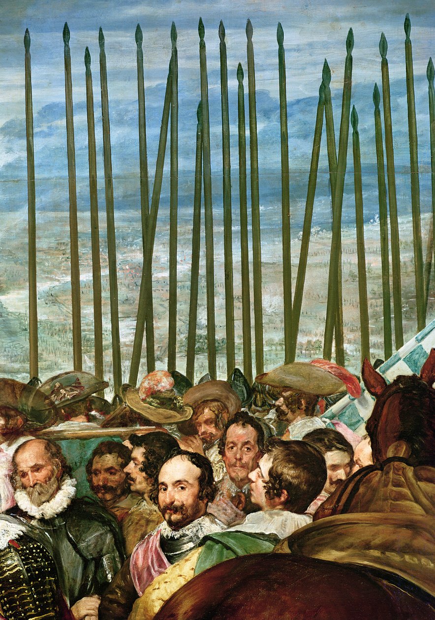 La resa di Breda, 1625, dettaglio dei soldati con lance, c.1635 da Diego Velázquez