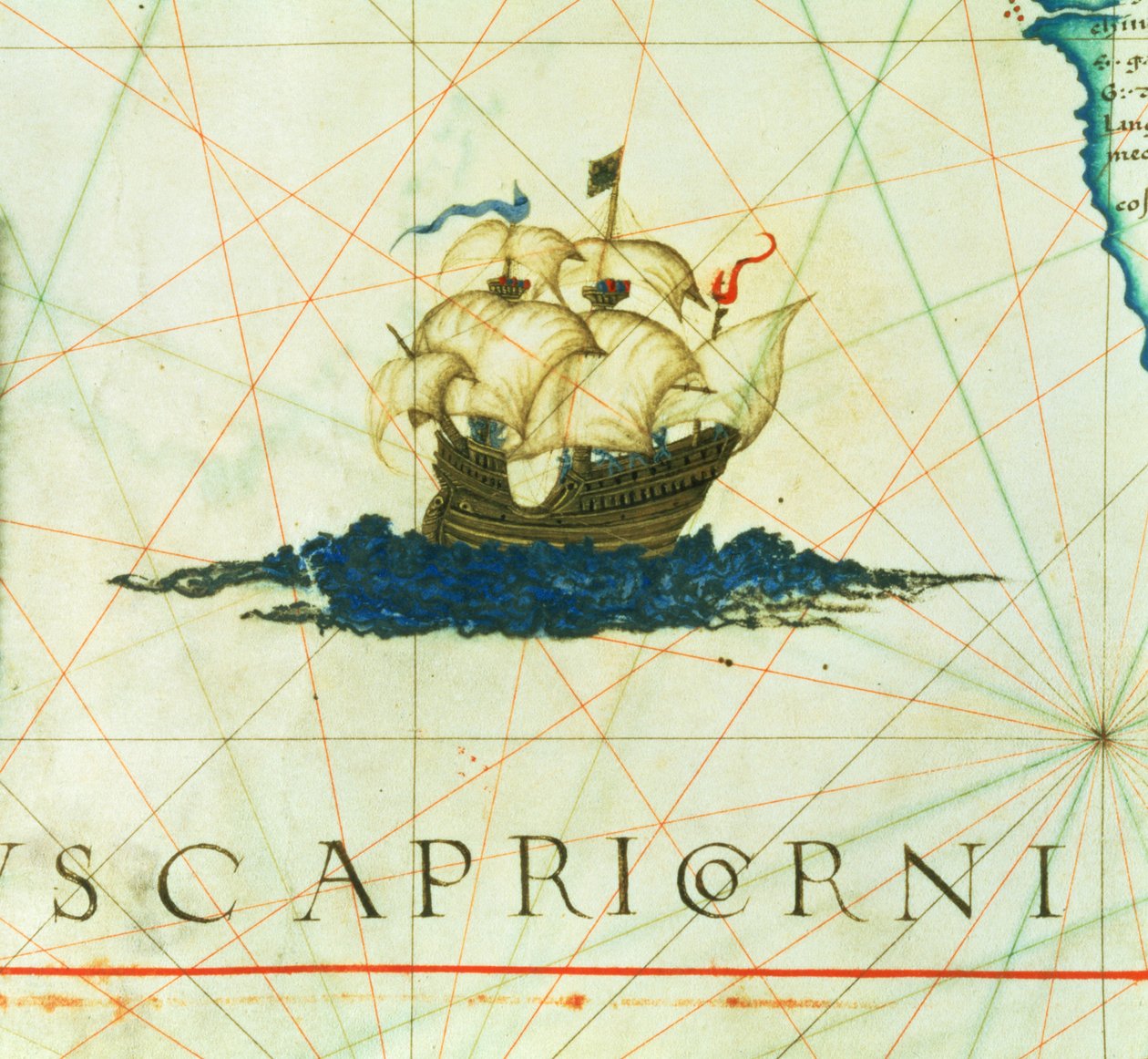 Galeone a vele spiegate, dettaglio da 