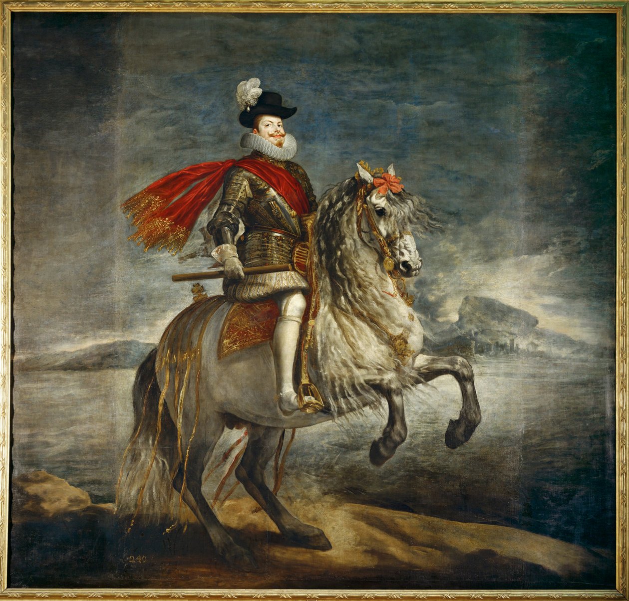Felipe III, re di Spagna a cavallo (dipinto su tela) da Diego Rodriguez de Silva y Velazquez