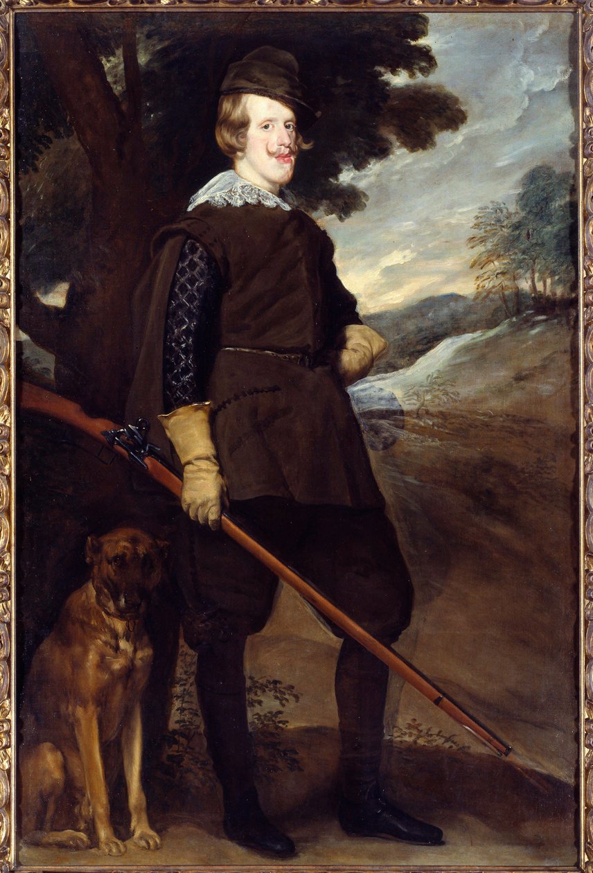 Ritratto di Filippo IV (1605-1665), re di Spagna in abito da caccia a 30 anni da Diego Velázquez