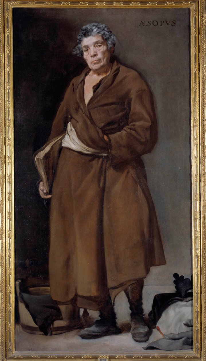 Ritratto dello scrittore greco Esopo (VI secolo a.C.) che inventò la favola. Dipinto di Diego Rodriguez de Silva y Velázquez (1599-1660) da Diego Velázquez
