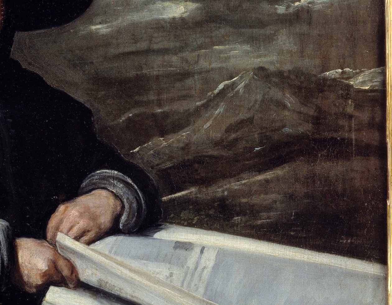 Ritratto del giullare Diego de Acedo detto cugino (dettaglio) da Diego Velázquez