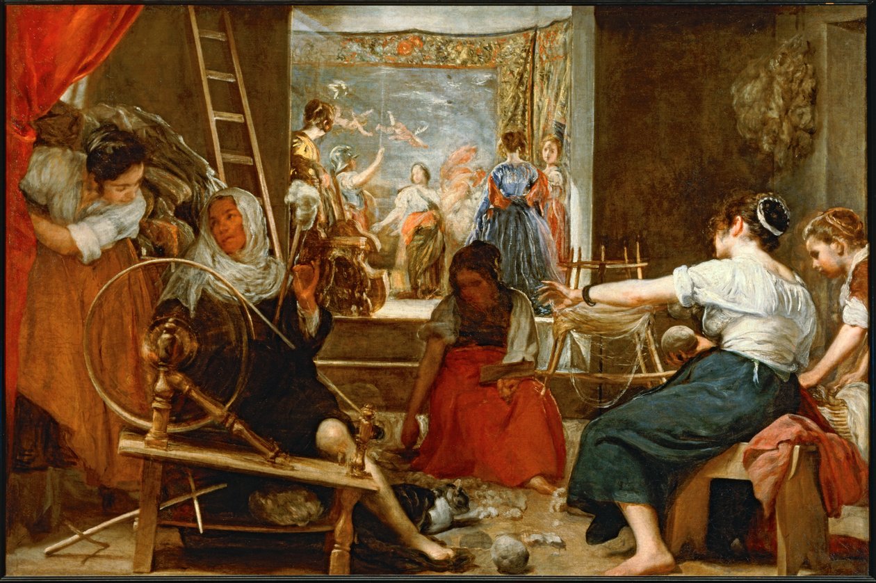 La favola di Aracne ... (dipinto su tela) da Diego Rodriguez de Silva y Velazquez