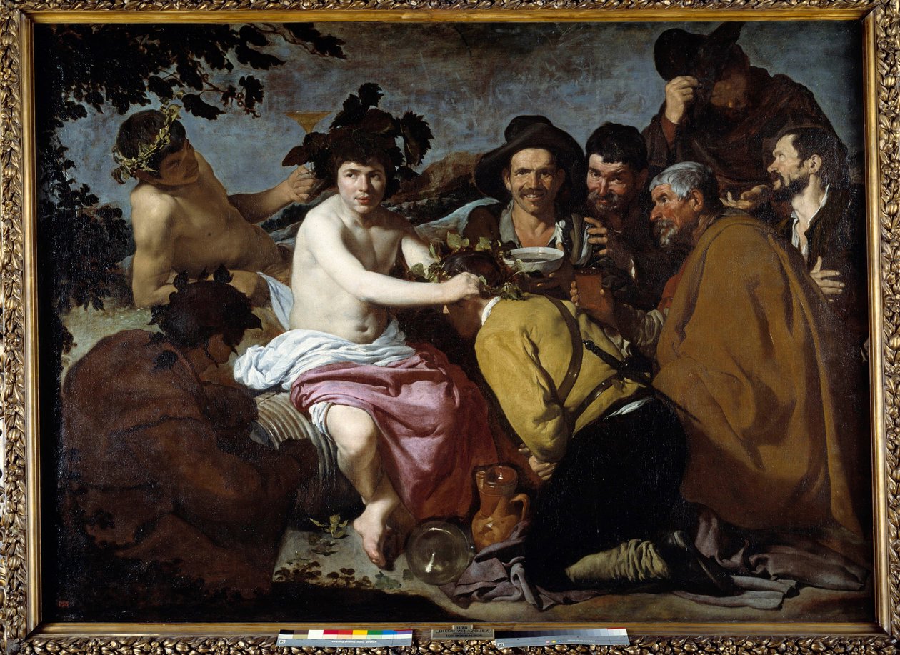 Il trionfo di Bacco o "I bevitori" dipinto di Diego Rodríguez de Silva y Velázquez da Diego Velázquez