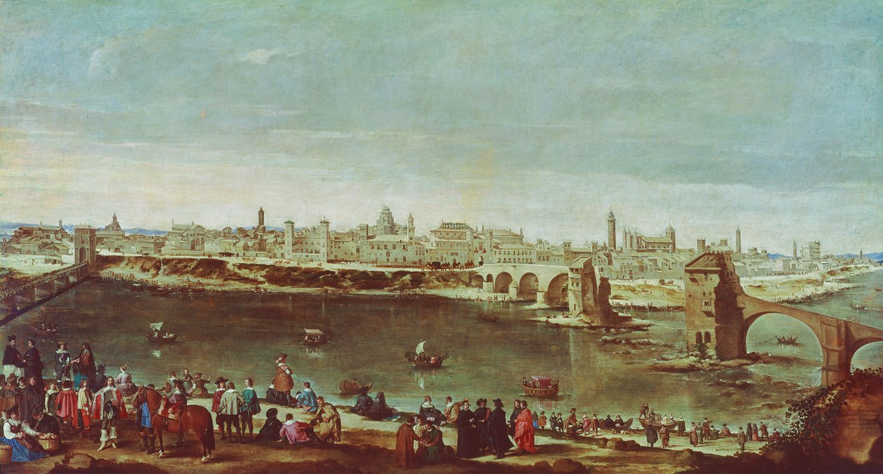 Veduta di Saragozza da Diego Rodriguez de Silva y Velazquez