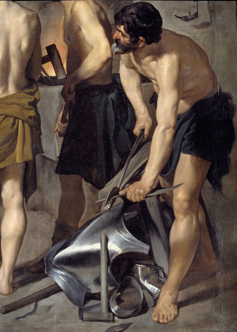 La fucina di Vulcano (dettaglio) da Diego Velázquez