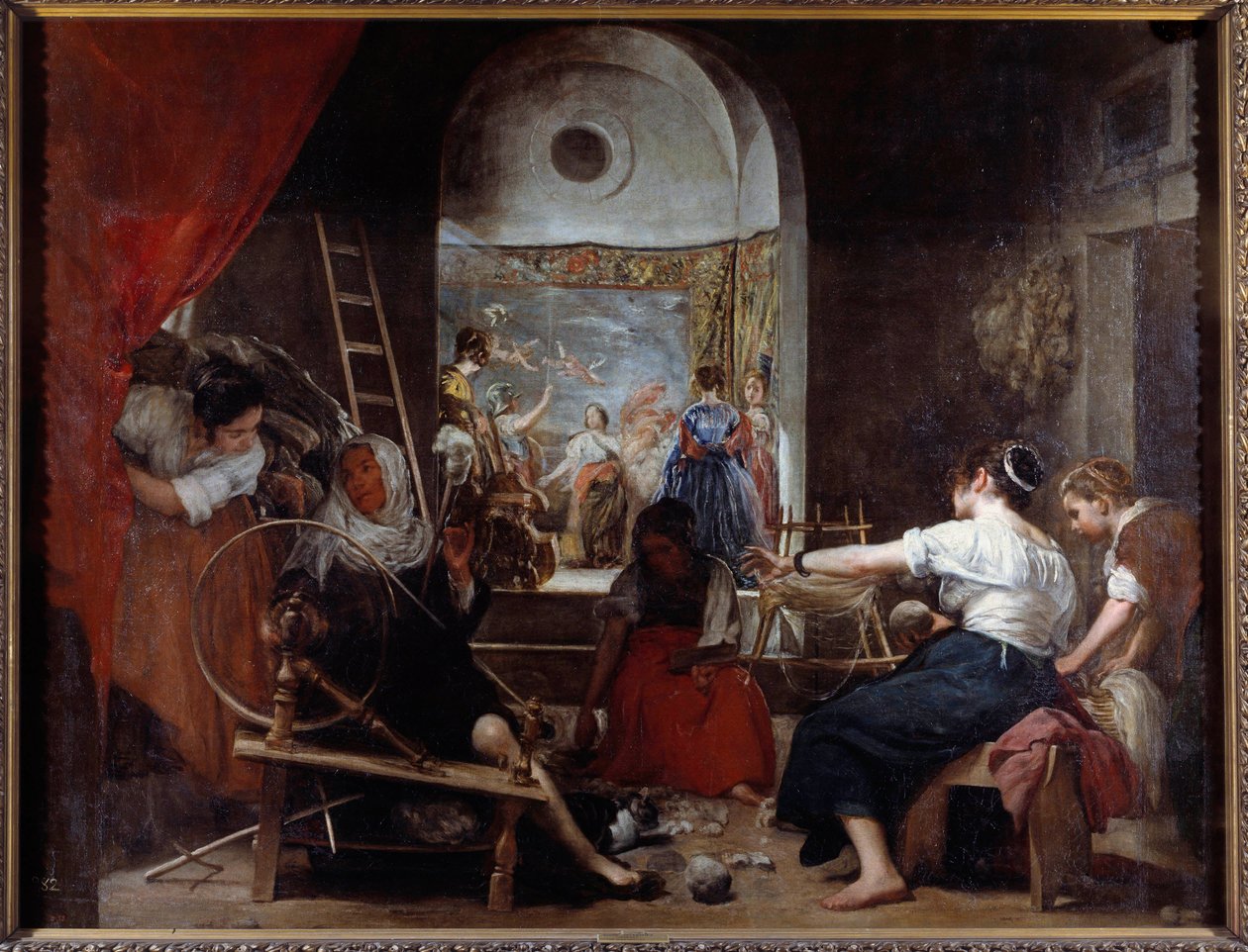 Le filatrici o la favola di Aracne da Diego Velázquez