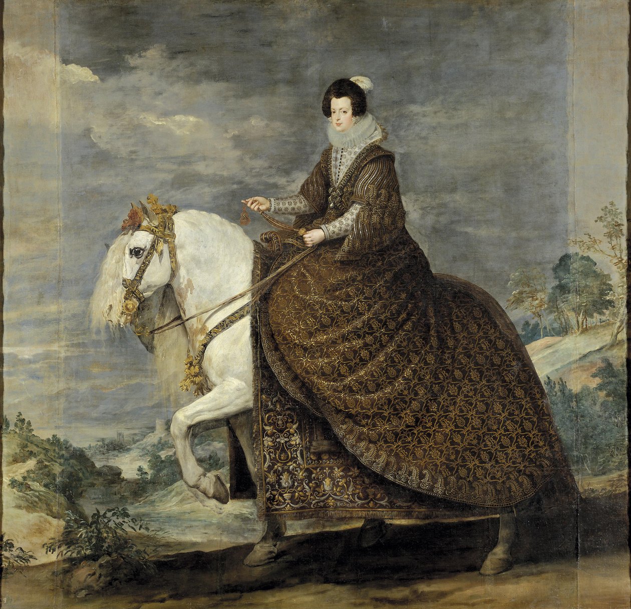 La regina Isabella di Borbone a cavallo da Diego Velázquez