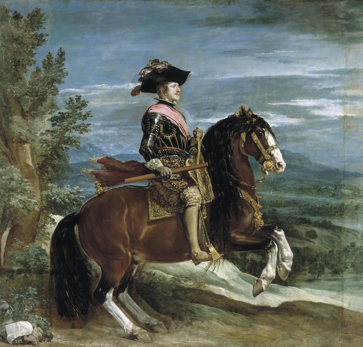 Ritratto equestre del re Filippo IV di Spagna da Diego Velázquez