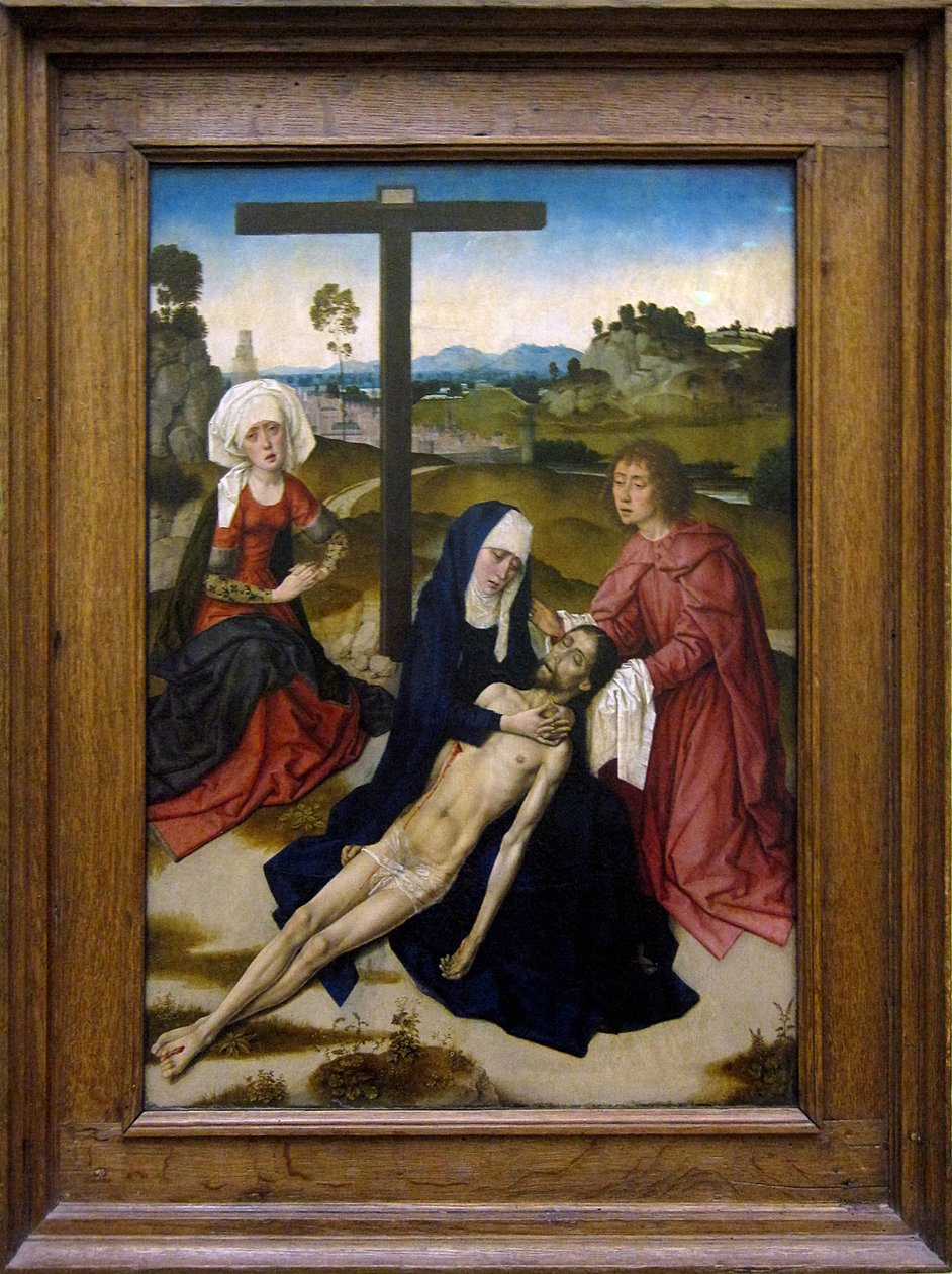 Olandese:  De bewening van Christus Il lamento su Cristo morto da Dieric Bouts