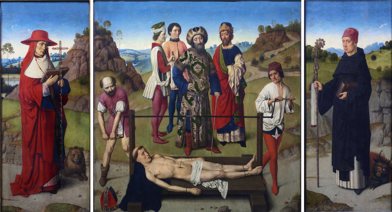 Olandese: Het martyrdom van de Saint Erasmus Trittico del martirio di Sant