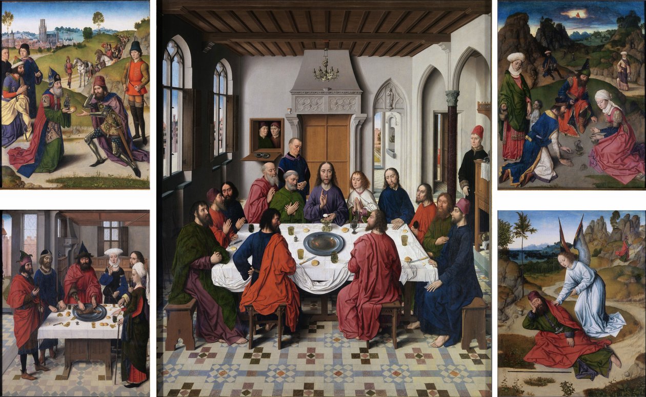 La raccolta della manna e la Pasqua (recto a sinistra), l