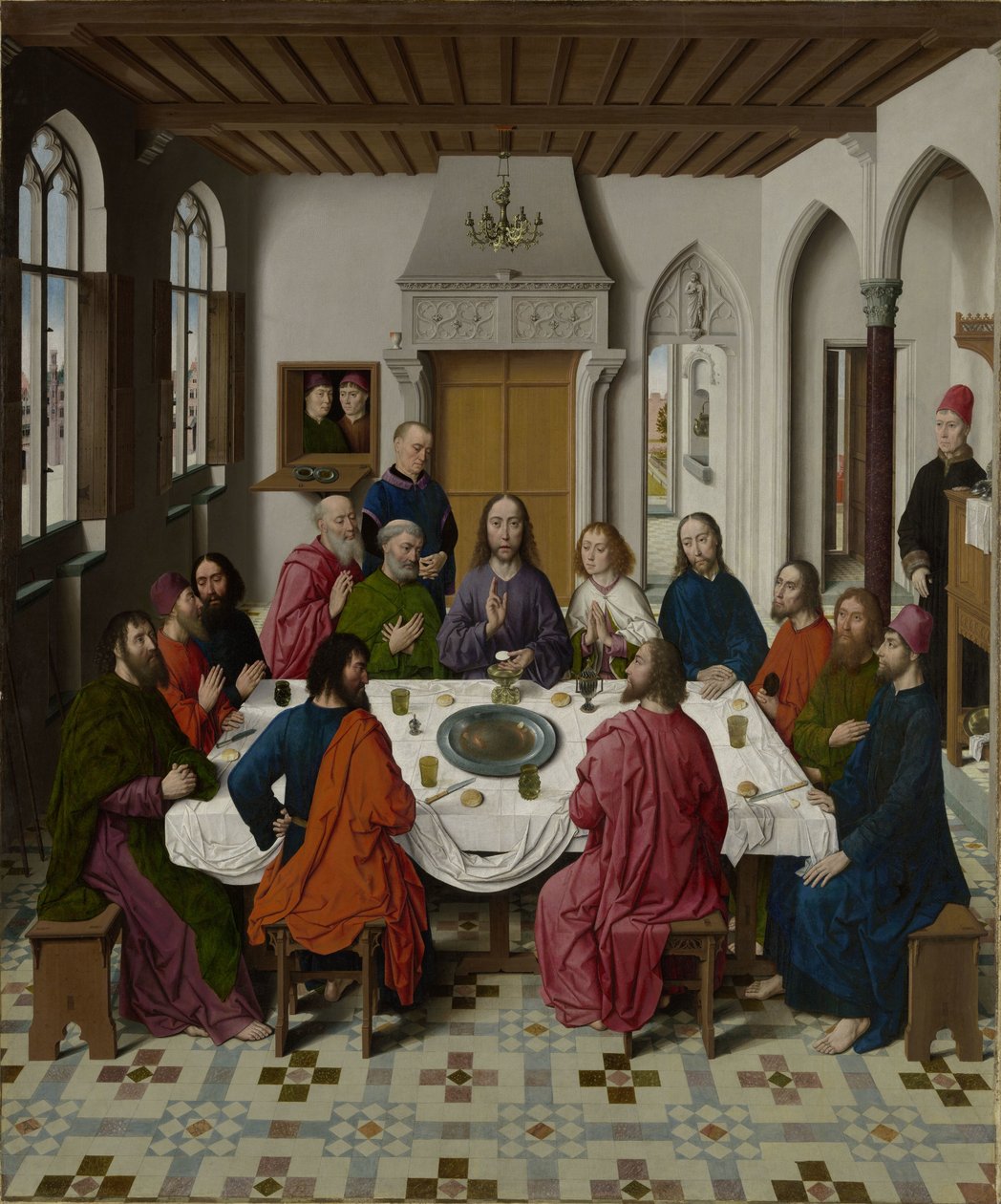 La raccolta della manna e la Pasqua (recto a sinistra), l