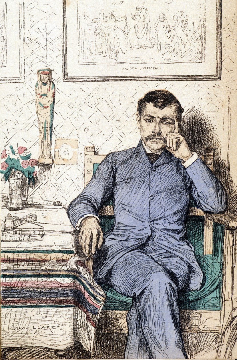 Ritratto di Paul Bourget, Romanziere Francese (1852-1935) da Diogene Ulysse Napoleon Maillart