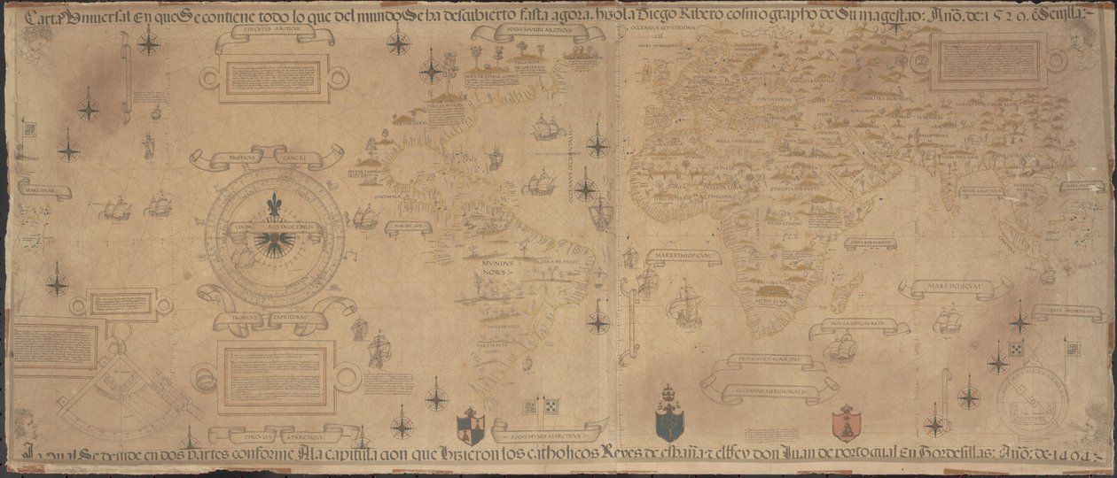 Mappa del mondo propaganda da Diogo Ribeiro