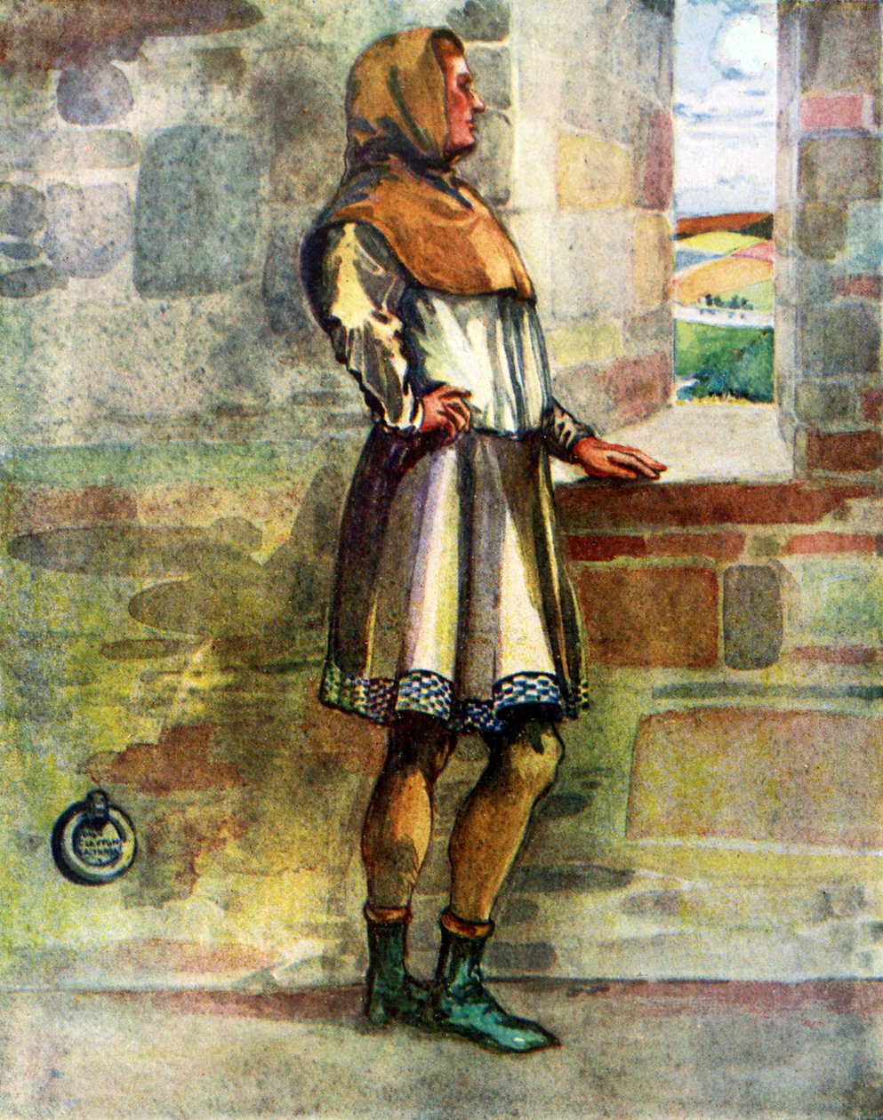 Costume maschile nel regno di Riccardo I (1189-1199) da Dion Clayton Calthrop