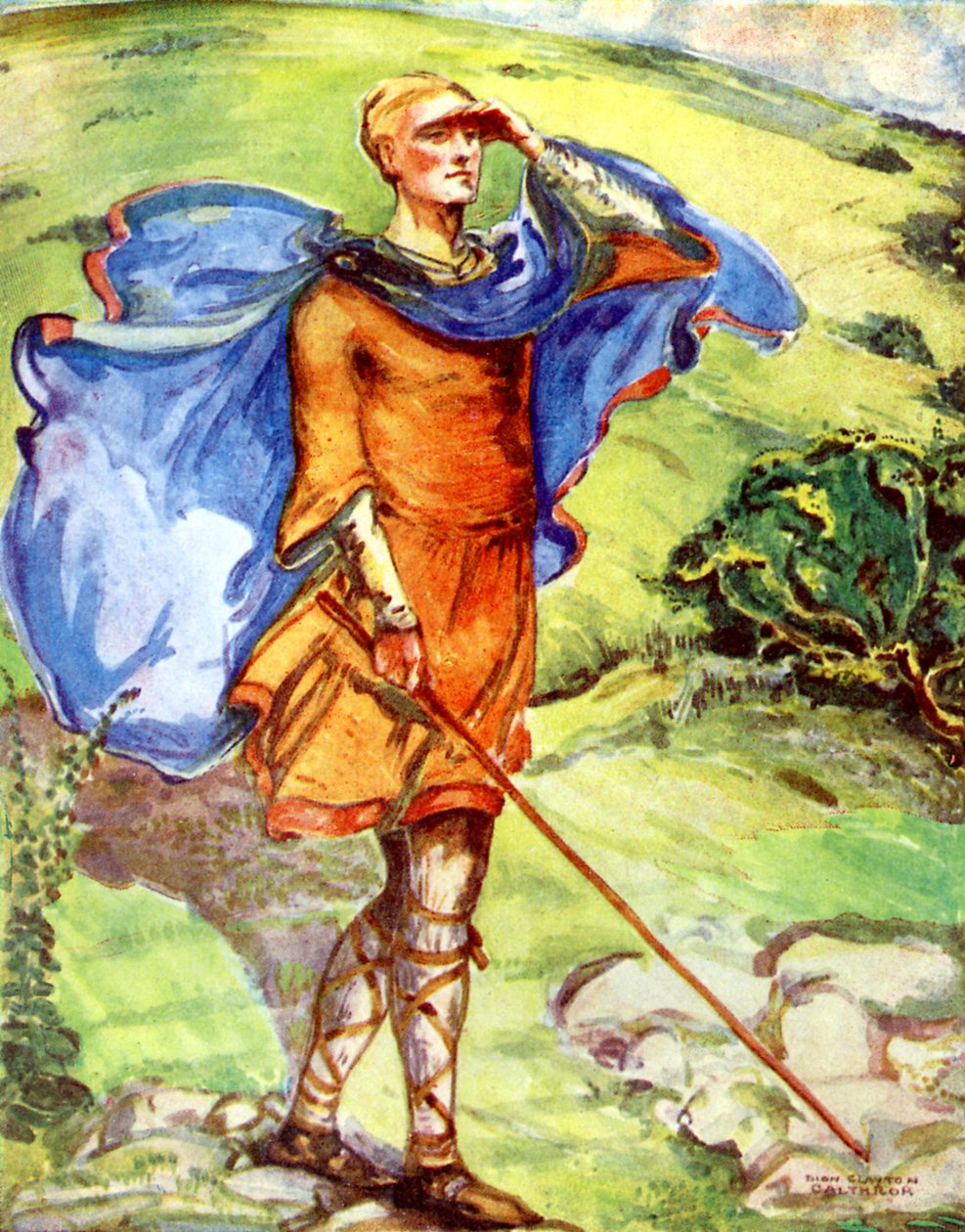 Costume maschile nel regno di Guglielmo I (1066-1087) da Dion Clayton Calthrop