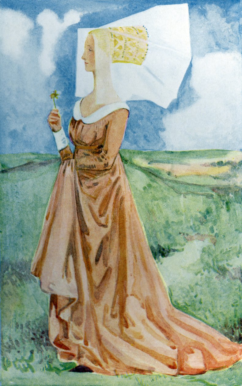 Costume femminile durante il regno di Riccardo III (1483-1485) da Dion Clayton Calthrop