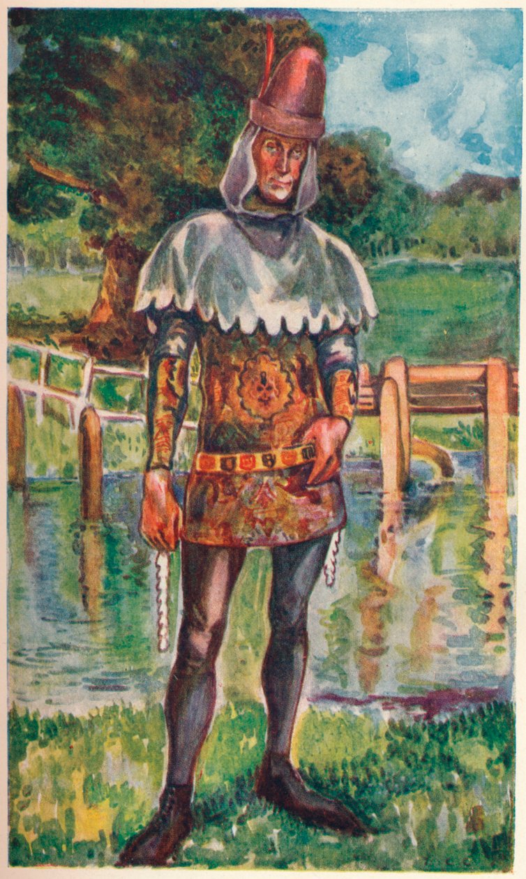 Un uomo del tempo di Edoardo III, 1907 da Dion Clayton Calthrop