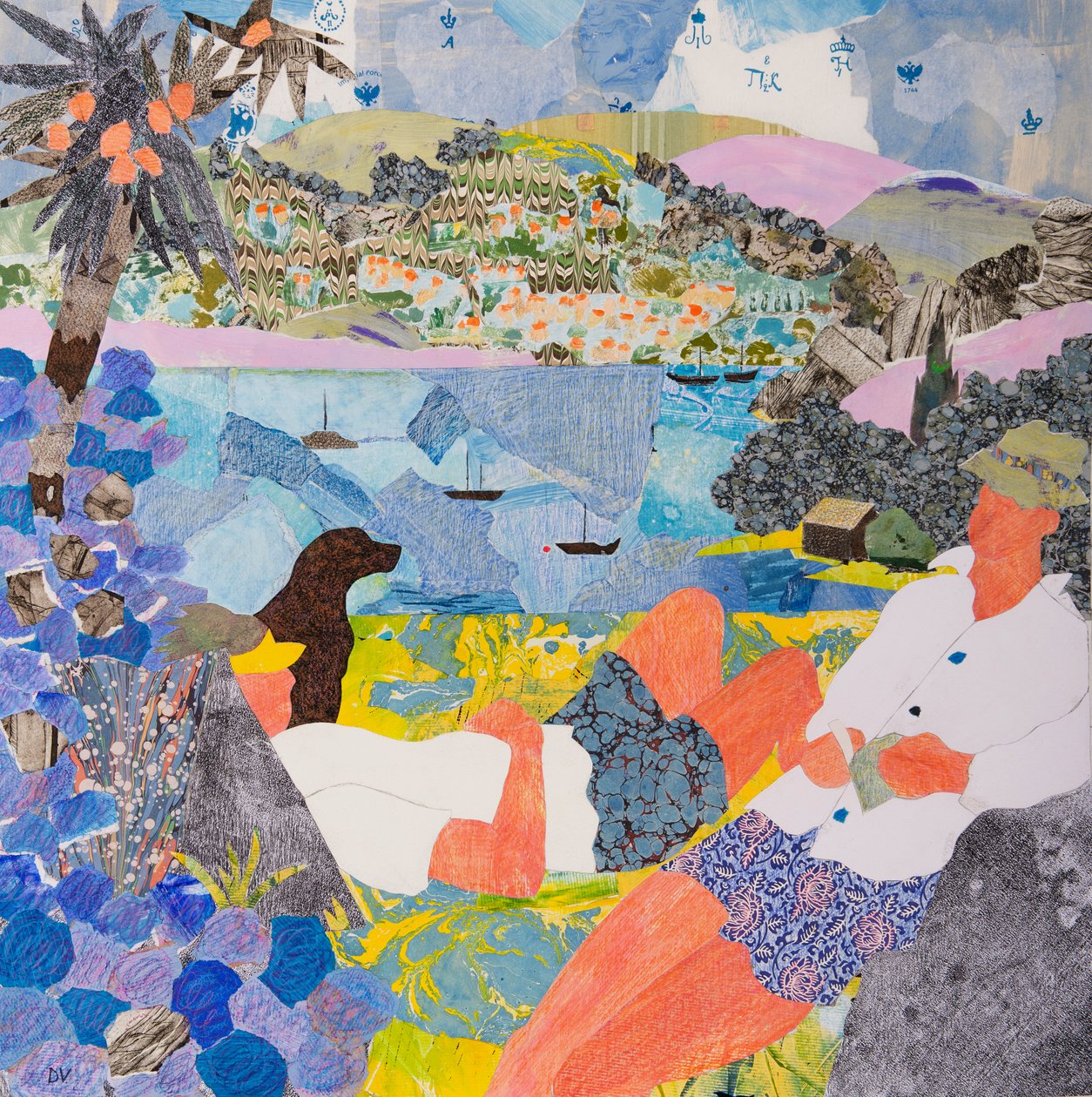 Accanto al mare, 2017 (collage) da Dione Verulam